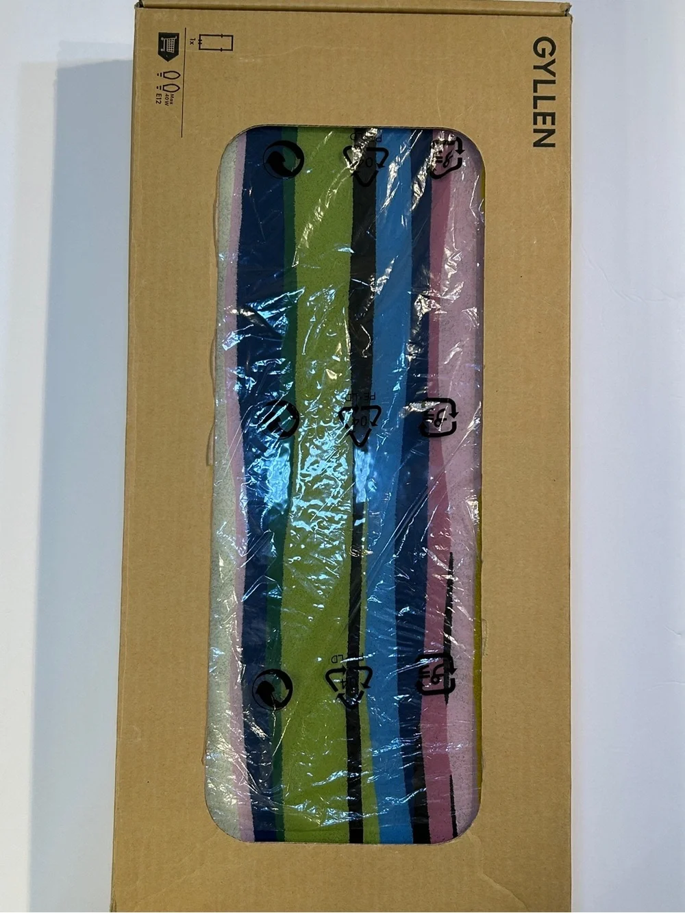 NEW in Box IKEA GYLLEN Wall Lamp Abstract Art Multicolor 22” x 10”